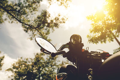 Cropped image of motorcycle against sky