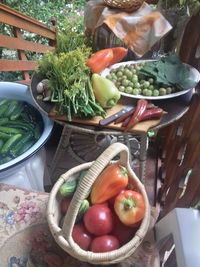 Close-up of vegetables on table