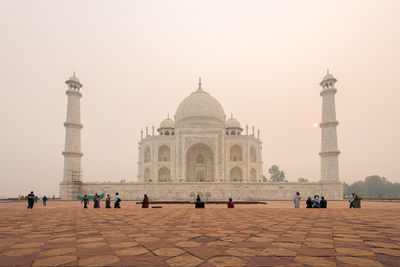 Group of people in front of building