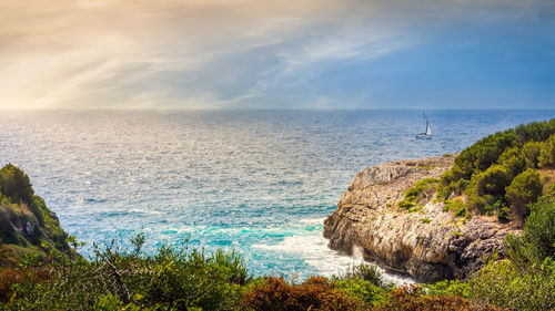 Scenic view of sea against sky