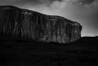 Rock formation on land against sky