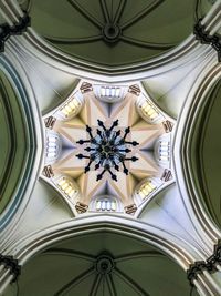 Low angle view of ornate ceiling of building