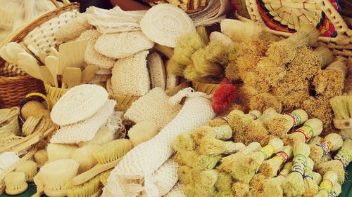 Close-up of market stall