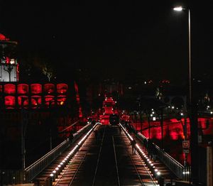 Illuminated city at night