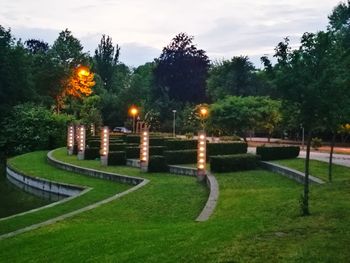 Illuminated park