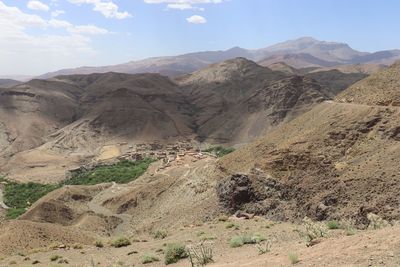 Scenic view of desert against sky