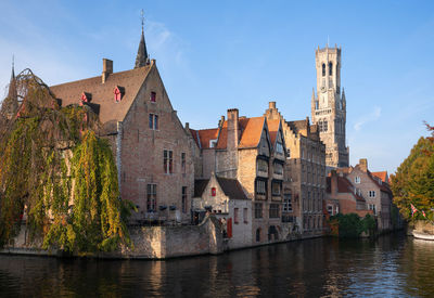 Panoramic view of buildings against sky in city