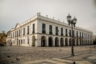 Low angle view of historic building against sky