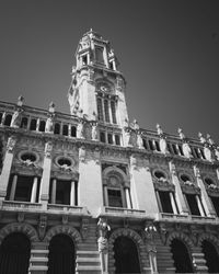 Low angle view of building against clear sky