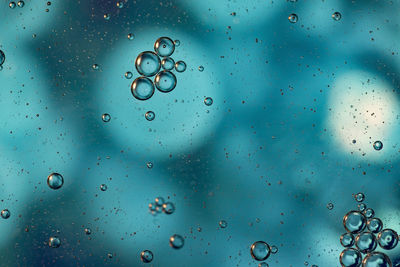 Full frame shot of wet glass