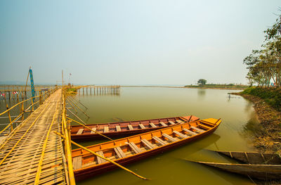 Scenic view of river against clear sky