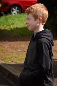 Side view of boy