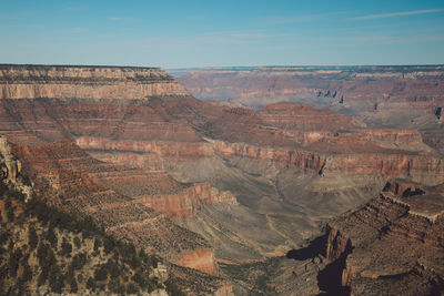 High angle view of rock formations