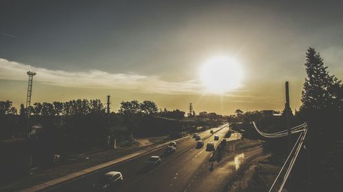 Road against sky during sunset