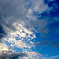 Low angle view of clouds in sky