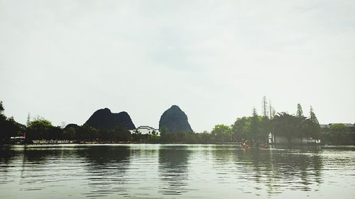 Reflection of built structures in water