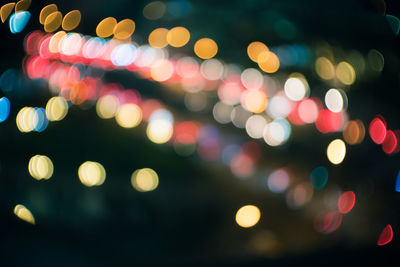 Defocused image of illuminated lights