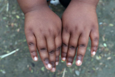 Close-up of hands