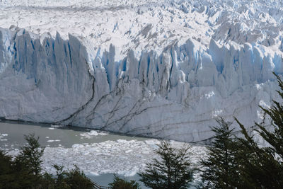 Scenic view of frozen lake