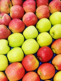 Full frame shot of apples in market