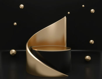 Close-up of coffee cup against black background