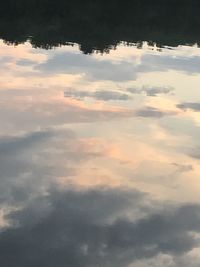 Low angle view of clouds in sky during sunset