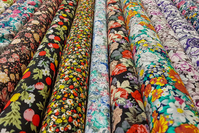 Full frame shot of multi colored fabric