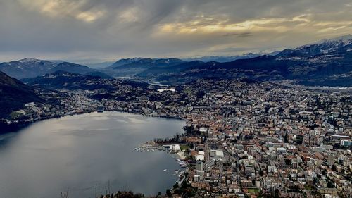 Lugano from monte brè