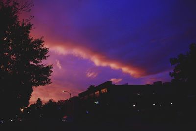 Built structure against sky at dusk