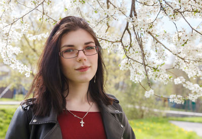 Portrait of beautiful young woman