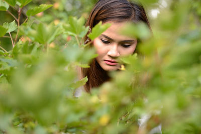 Portrait of young woman