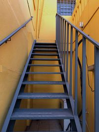 High angle view of stairs