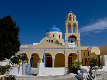 Exterior of building against blue sky