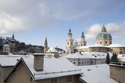 View of cathedral in city