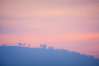 Low angle view of sky during sunset