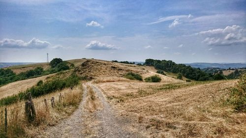 Road passing through landscape