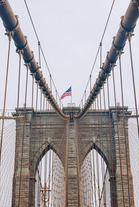 Low angle view of bridge against sky