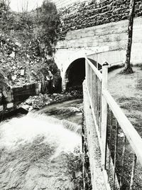 Footbridge over river