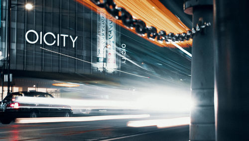 Traffic on road in city
