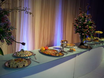Food on table at home