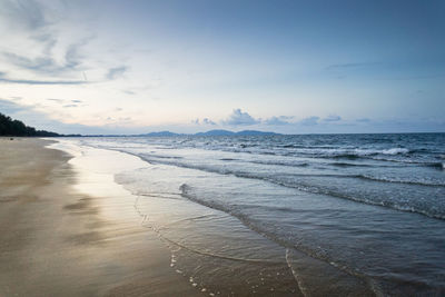 Beach with sky in background