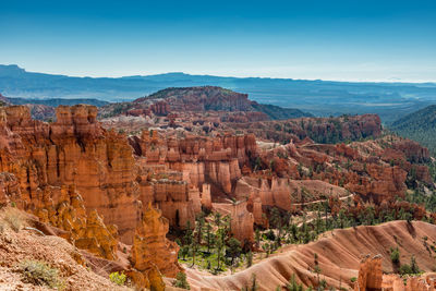 High angle view of bryce canyon national park against sky