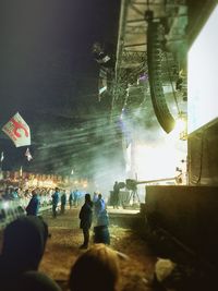 People at night
