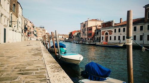 Boats in canal