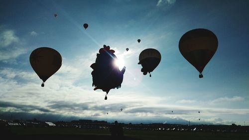 Low angle view of kite flying in sky