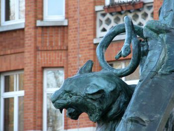 Close-up of sculpture