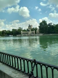 View of building by lake