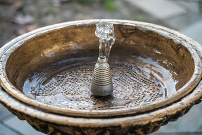 Close-up of water fountain