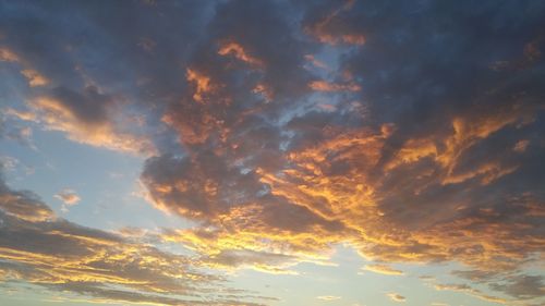 Low angle view of cloudy sky