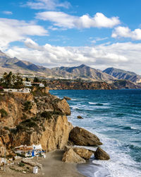 Picturesque white town nerja, malaga, andalusia, spain